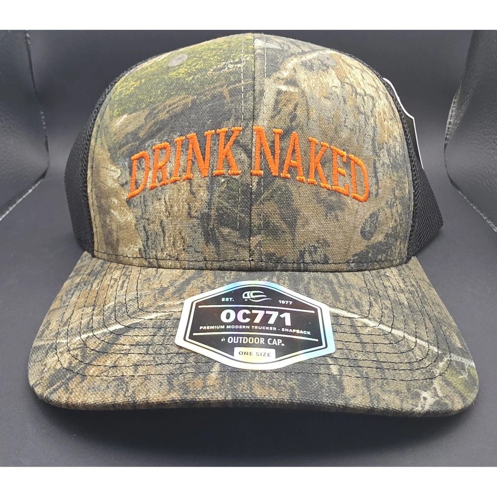 Outdoor Cap OC771 Drink Naked Camo Mesh Snapback Hat One Size